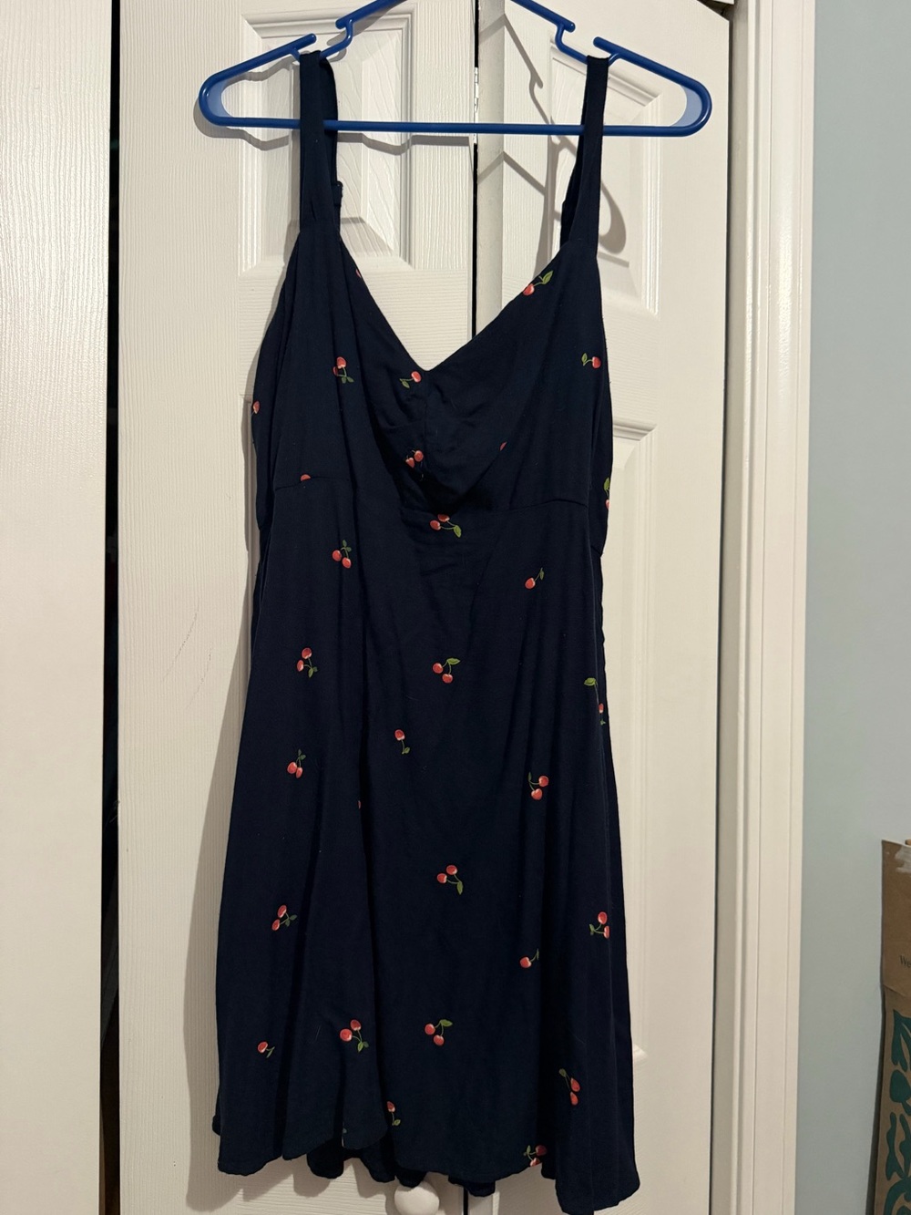 Old Navy Navy Cherry-Print Mini Dress